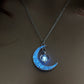 Moon Star Planet Pendant Glow In The Dark Necklace